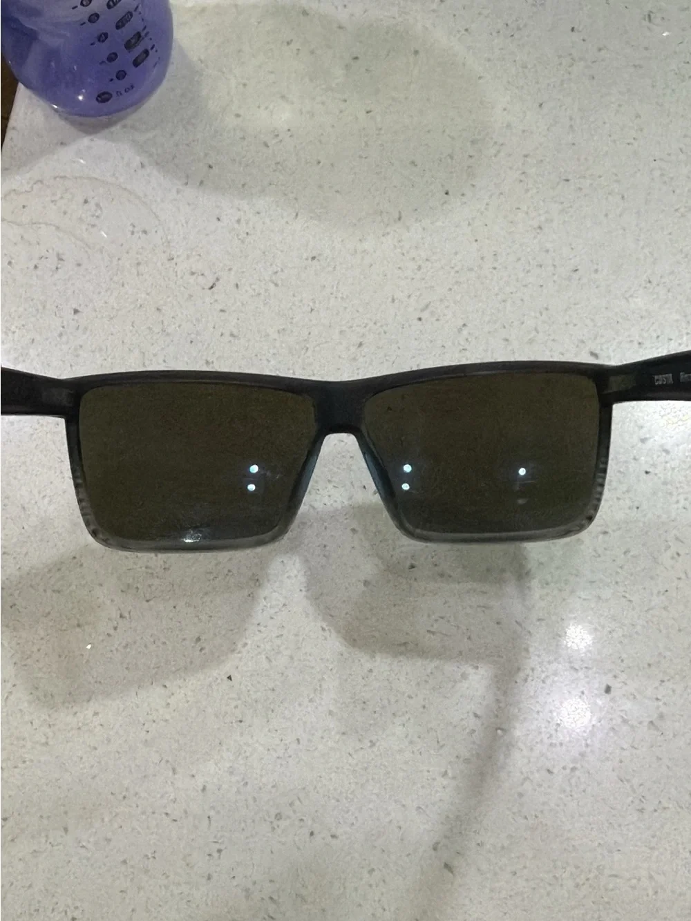 Costa Sunglasses Black Frame with Blue Mirrored Lenses
